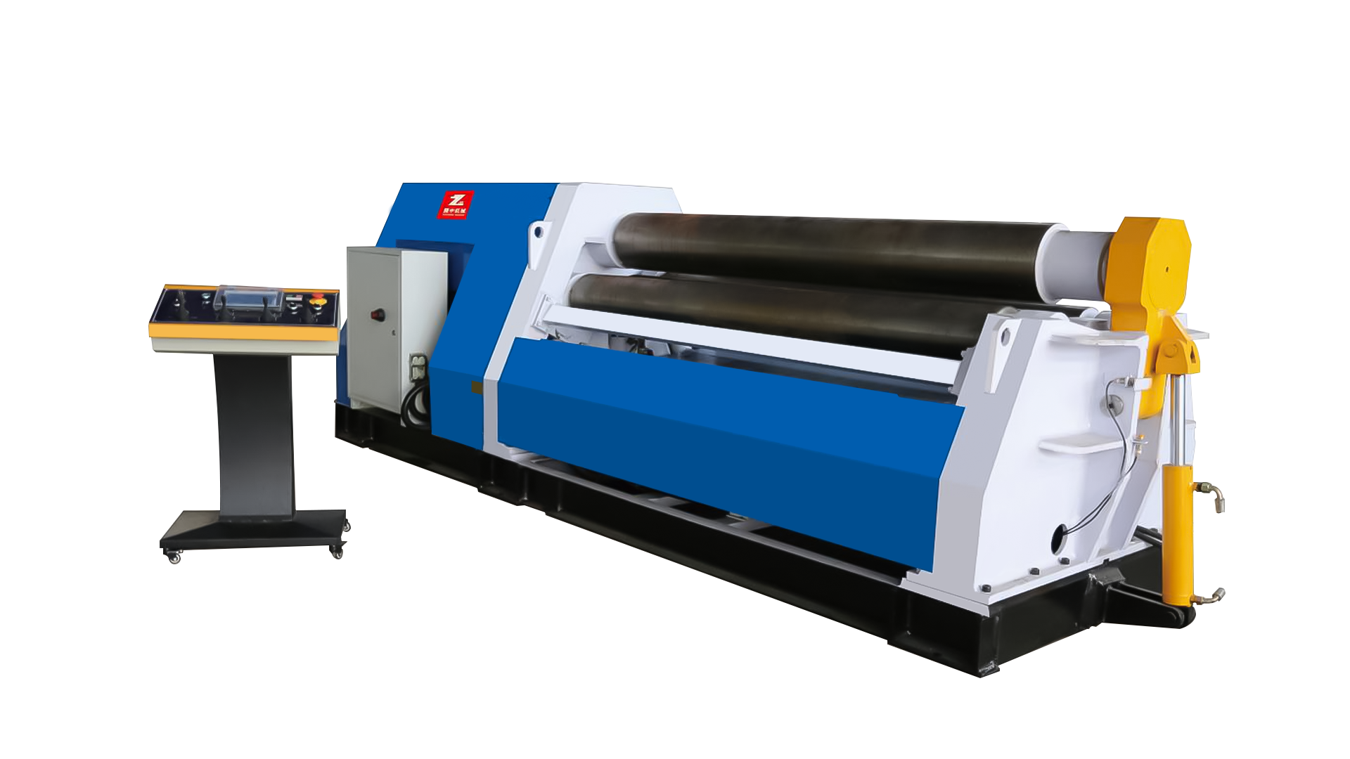 CNC electric servo four-roller plate rolling machine